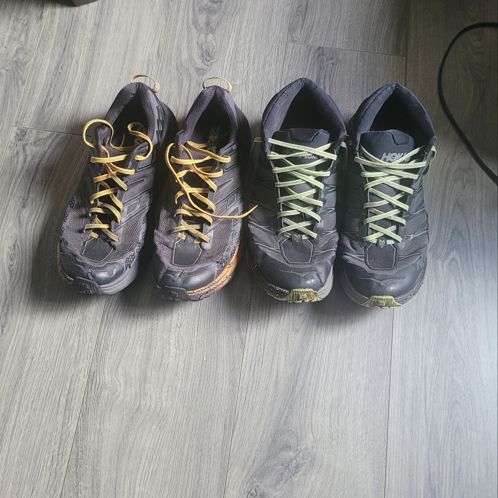2 pair hoka one one speed goat 14